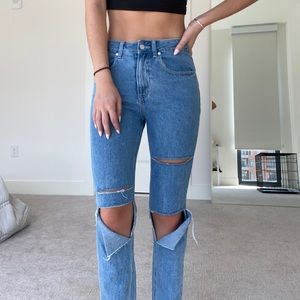 Princess Polly Blue Ripped Jeans